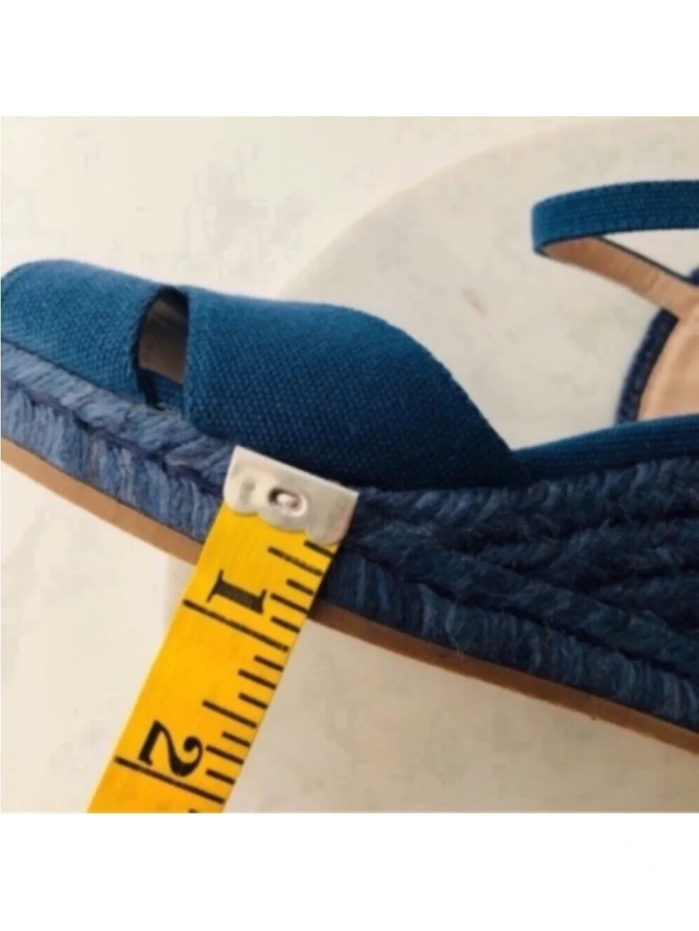 STUART WEITZMAN Wedge Espadrille - MIRELLA Navy Blue Wedge Espadrille Sandals